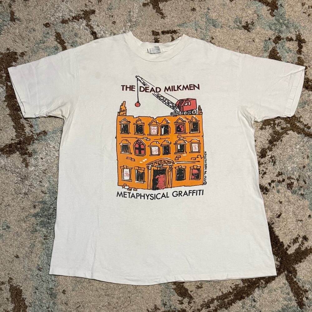 Vintage The Dead Milkmen Metaphysical Graffiti Shirt Size XL 1990 Tour Punk Rock